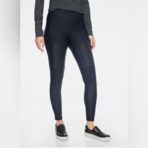 ATHLETA  Black Madison Moto tights Leggings size 8P